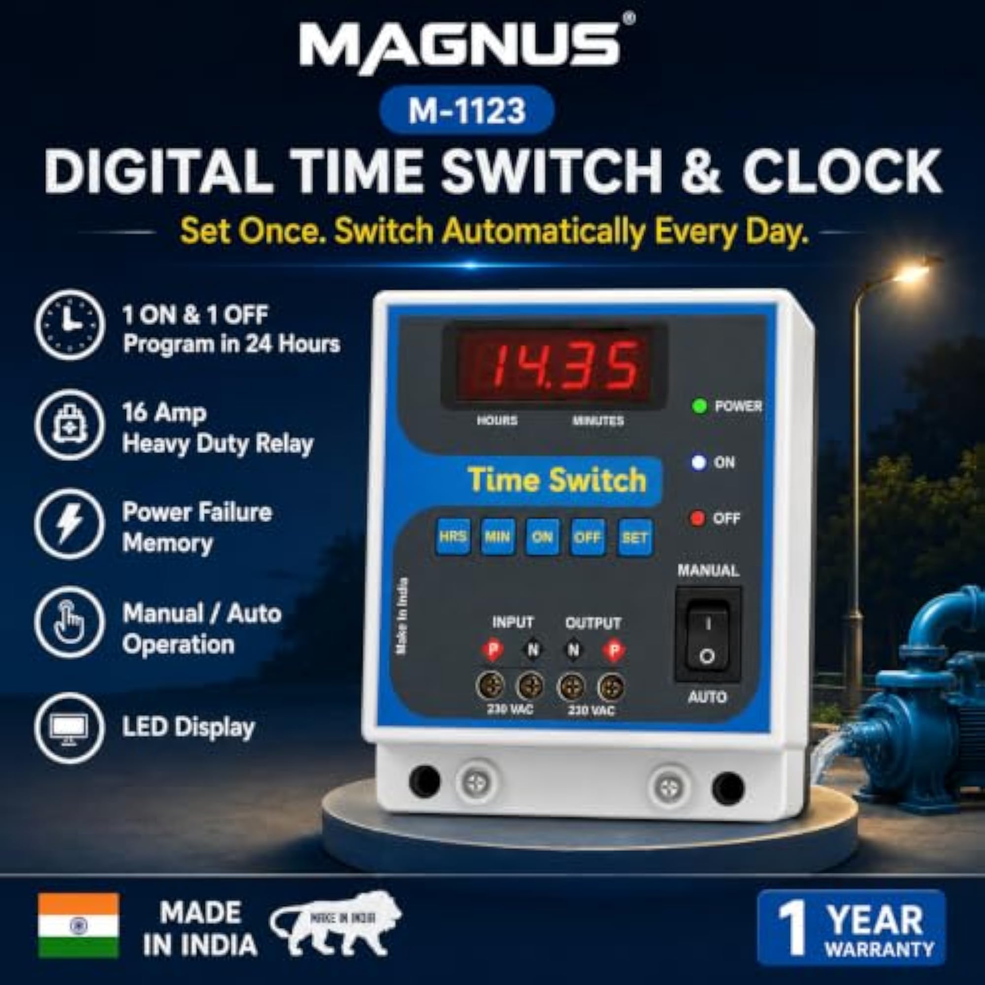 Digital Time Switch Timer Programmable for Automation